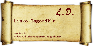 Lisko Dagomér névjegykártya